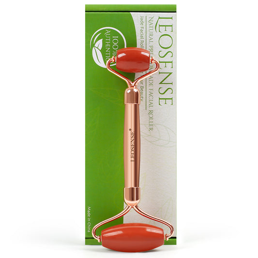 Leosense Gemstone Jade Facial Roller - Red Jasper