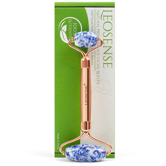 Leosense Gemstone Facial Massage Beauty Roller - Blue Gemstone