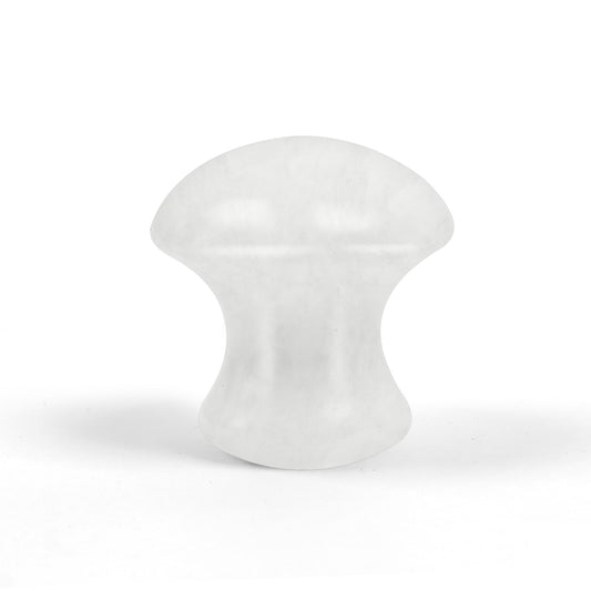 Mushroom Shape Gua Sha Massager - White Jade