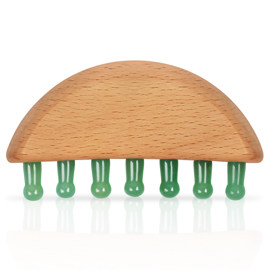 Jade Gua Sha Massage Brush 002