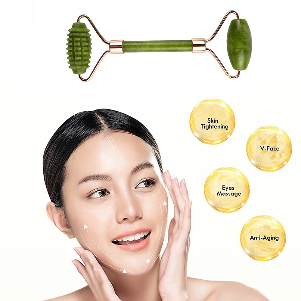 Leosense Green Jade Facial Roller - Spiky Roller