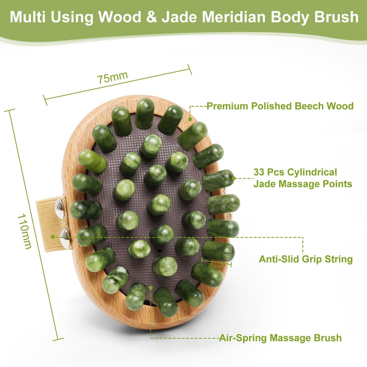 Leosense Jade Massage Body Brush