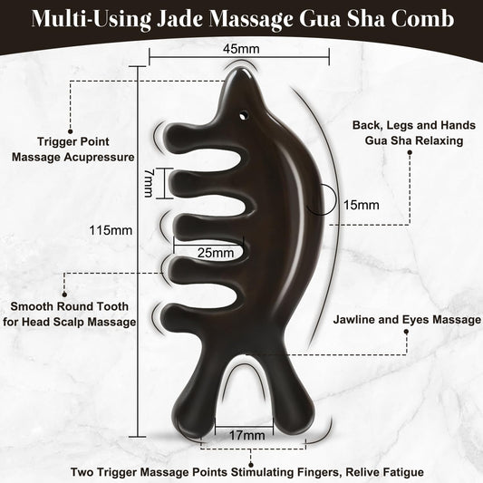 Leosense Bian Stone Massage Gua Sha Comb