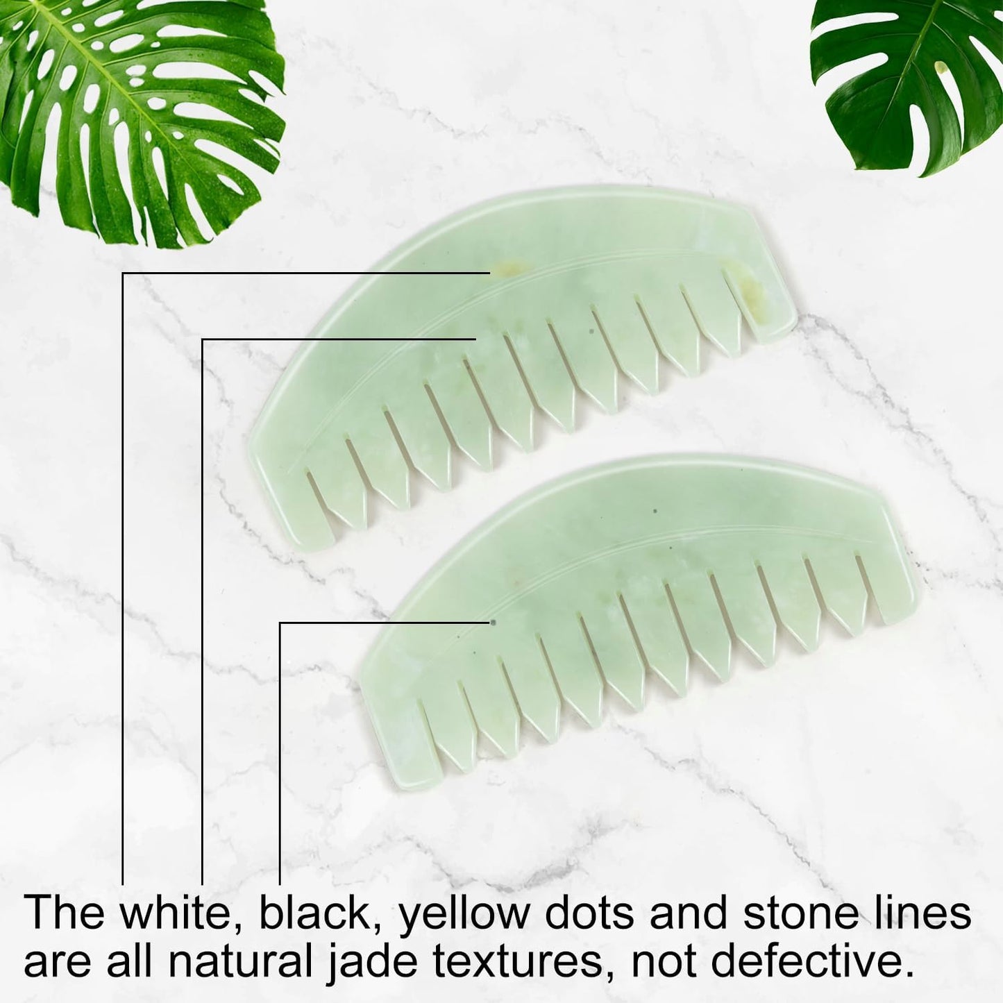 Leosense Big White Jade Massage Gua Sha Comb