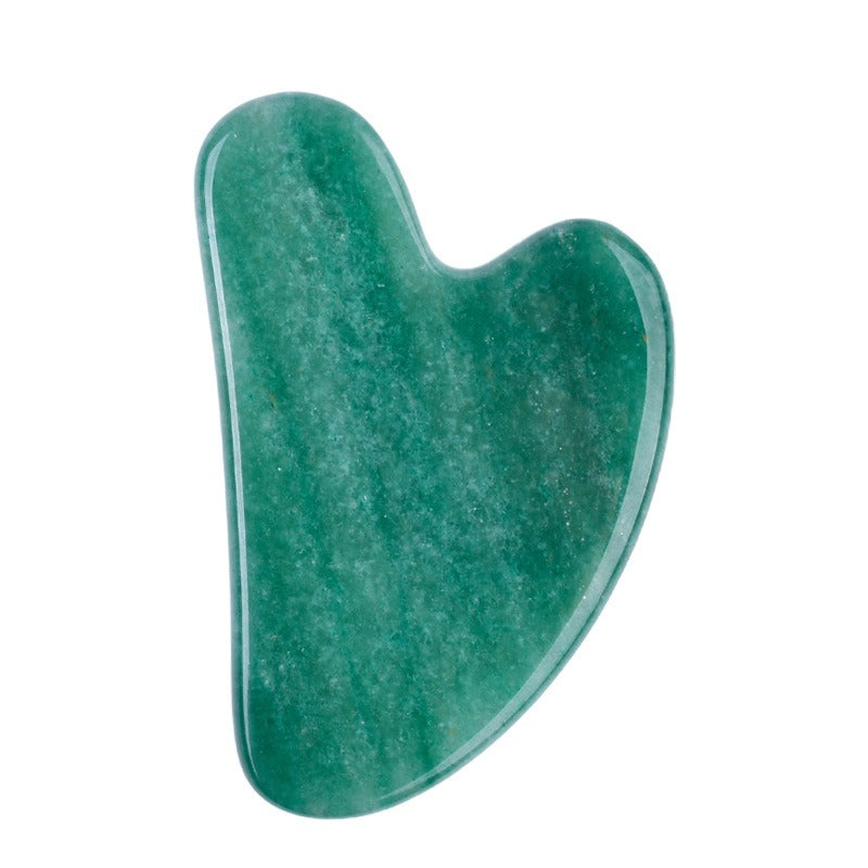 Aventurine Jade Facial Gua Sha Tool - Hearted Shape